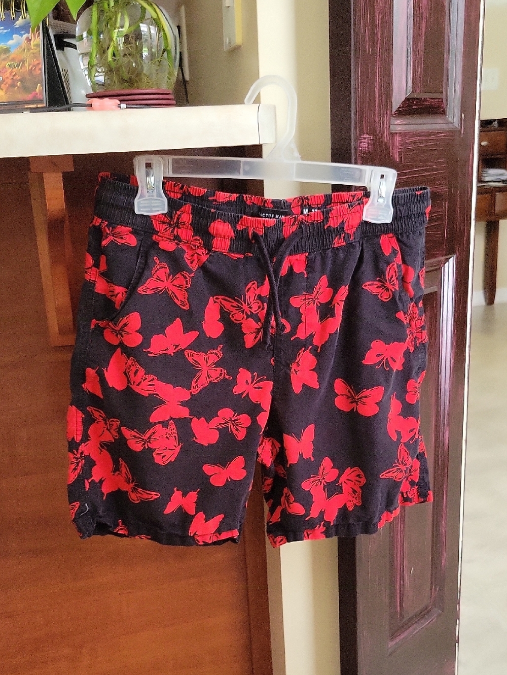Ricky Singh Cactus Man Red Butterfly Shorts